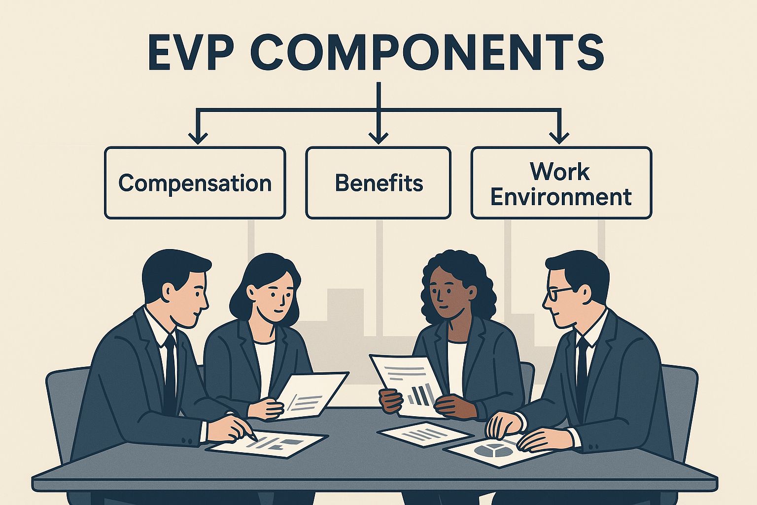 Infographic about employee value proposition model