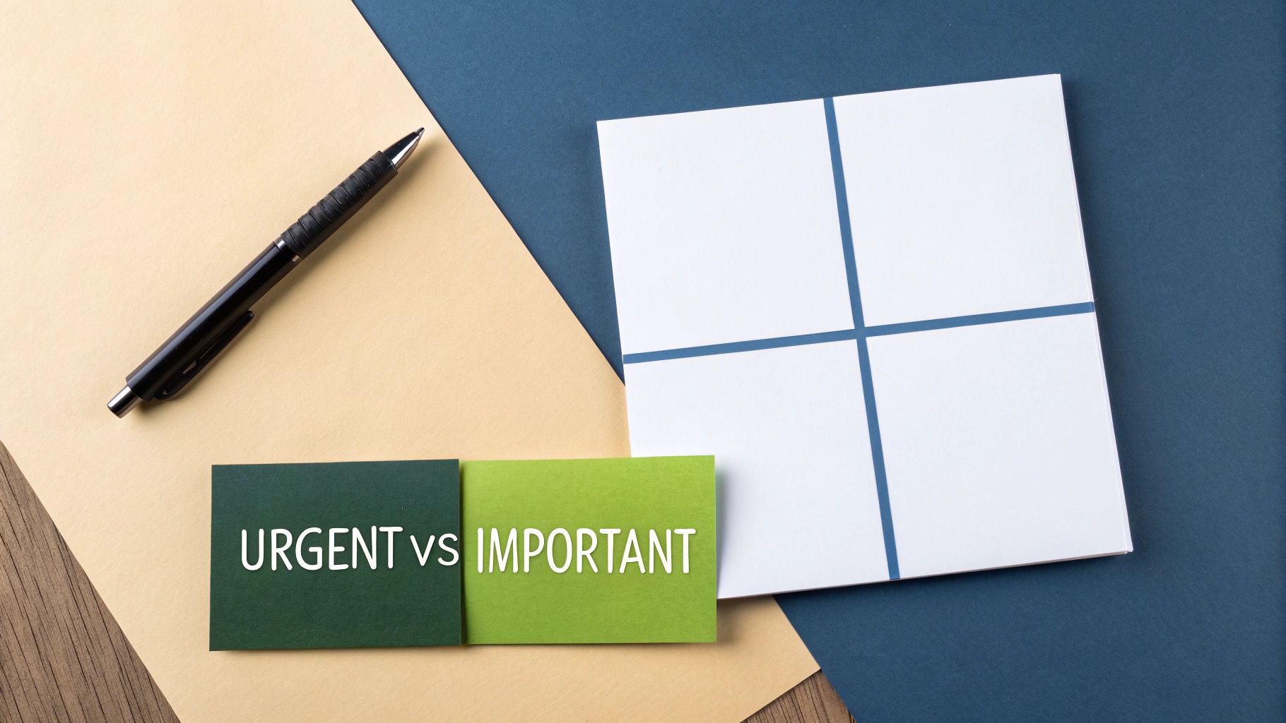 The Eisenhower Matrix (Urgent vs. Important)