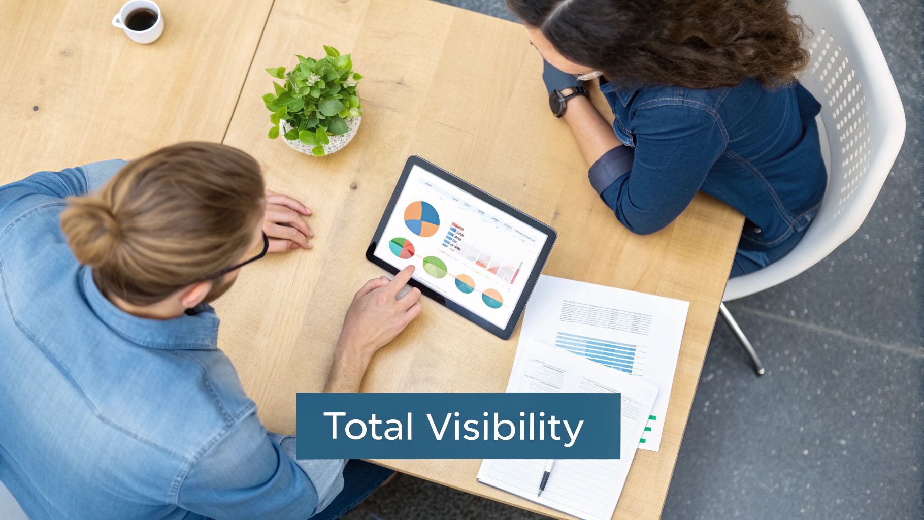 A digital dashboard showing resource allocation and project timelines.